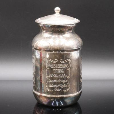 Silver Plated English Breakfast Tea Caddy