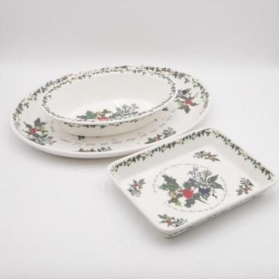 Portmeiron The Holly & The Ivy Ceramic 3 Pc Set