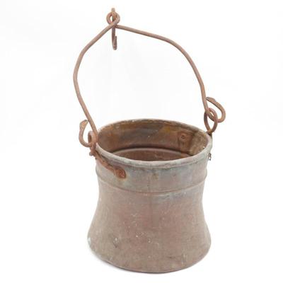 19th Century Hand Forged Copper Cauldron