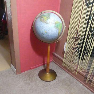 Vintage 1970-1980 Replogle Land & Sea 12" Globe - 34" Tall