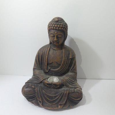 Vintage (Probably) Bronze Gautama Buddha Incense Burner - 9" Tall