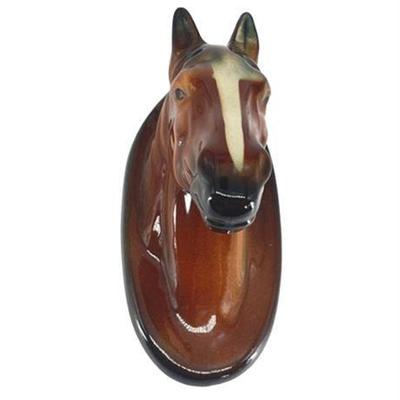 Horse Head Ceramic Wall Pocket Vase