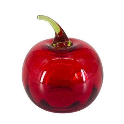 Art Glass Apple Paper Weight