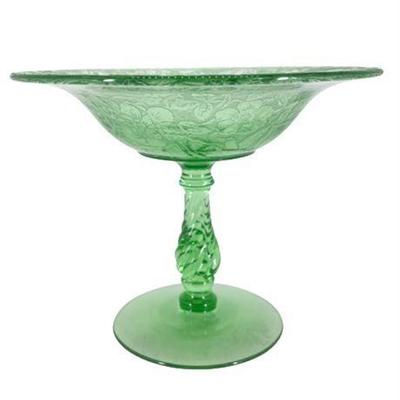Fostoria Green Paradise Stemmed Compote