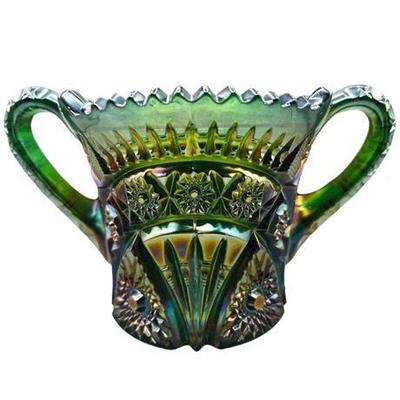 Cambridge Glass "Forks" cracker Jar, no lid