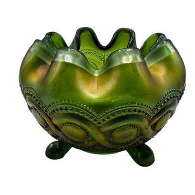 Northwood Beaded Cable Footed Rose Bowl