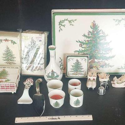 Spode Votives, Spode Vase, Spode Napkins, Spode Coasters, Spode Placemates, Toothpick Holders, Snuff