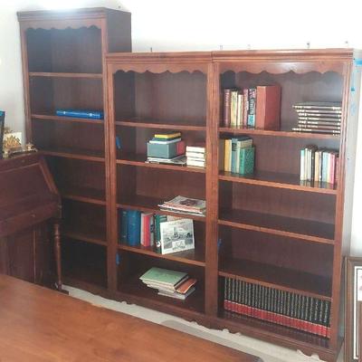 Matching Wood Book Shelves