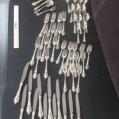 Antique LUNT 12 Piece Sterling Silverware Set
