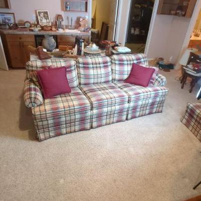 Vintage Plaid Couch