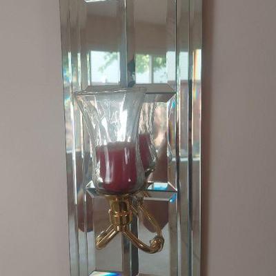 Pair Of Mirrored Candle Scones