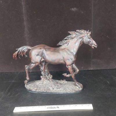 Horse Statue Faux Bronze