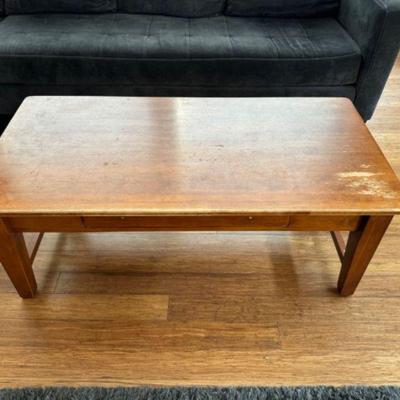Solid Wood Coffee Table – Perfect for DIY or Restoration Project	