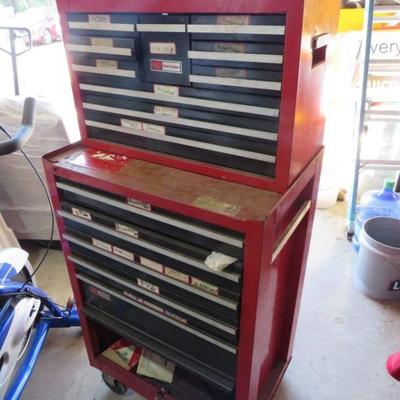 Craftsman tool box and chest with tools