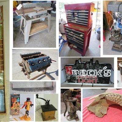 collage of auction items