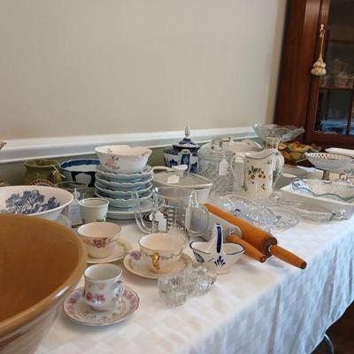 Beautiful china, crystal, serving dishes, pitchers, Japanese dishware, vases 