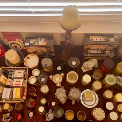 Sale Photo Thumbnail #67: Many candles (new), Scentsy candles as well as candle holders 