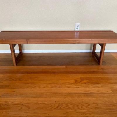 Scandinavian Modern Teak and Cane Coffee Table by Trioh Møbler