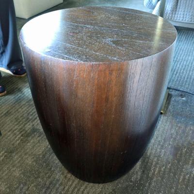 Two Crate & Barrel Conga Drum-style Side Tables