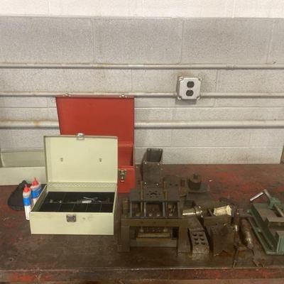 Lot 19 | Drill Press , Vice , Dies & More
