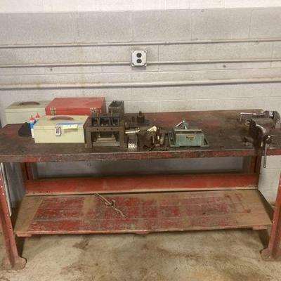 Lot 22 | Metal & Wood Workbench
