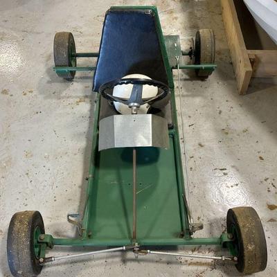 Lot 14 | Vintage Go-Kart with Helmet
