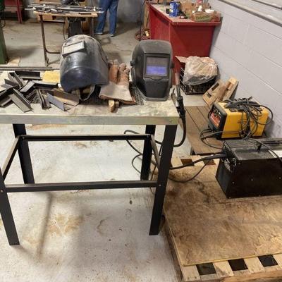 Lot 16 | Welding Table, Arc Welder, and Accessories
