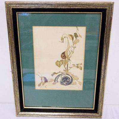 1074	HENRY DETOUCHE COLORED LITHOGRAPH, FRAMED AND MATTED, APPROXIMATELY 15 IN X 19 IN OVERALL

