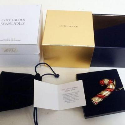 1208	ESTEE LAUDER PLEASURES *CANDY CANE* SOLID PERFUME
