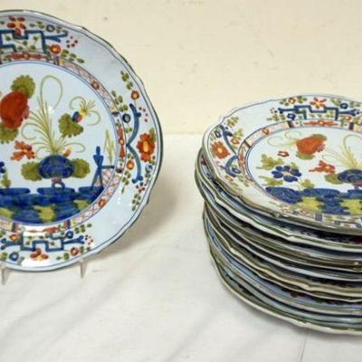 1084	ITALIAN FAIENCE, 12 - 10 3/4 IN PLATES

