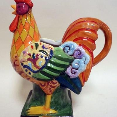 1186	JIM SHORE CERAMIC ROOSTER PLANTER, APPROXIMATELY 10 IN X 5 IN X 11 IN H
