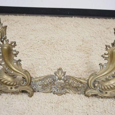 1169	ANTIQUE FIREPLACE ORNATE BRASS FENDER/INSERT, APPROXIMATELY 30 IN 16 IN H
