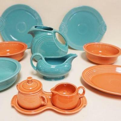 1025	GROUP OF ASSORTED FIESTA INCLUDING BOWLS, JUICE PITCHER, CREAMER & SUGAR, ETC
