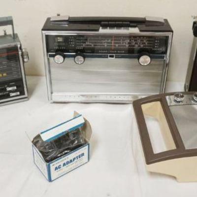 1257	3 MULTI BAND RADIOS & PORTABLE 8 TRACK PLAYER, SEARS, DIGITECH, SHARP
