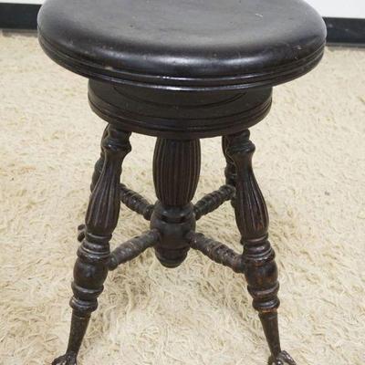1164	VICTORIAN PIANO STOOL WITH GLASS BALL FEET
