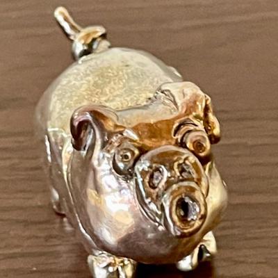 Vintage Sterling Silver Pig Signed MN 925 (not Solid Silver) Total Weight - 34 Grams