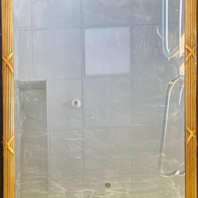 33" X 44" Vintage Gold Tone Frame Beveled Mirror