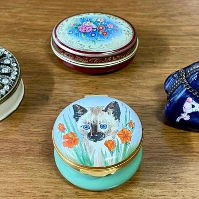 Trinket Boxes - Crummles & Co. Cat, Limoges France Purse, And Nikky