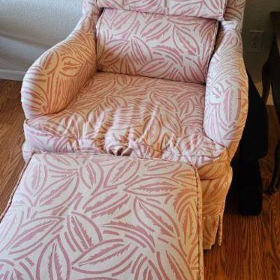 Down Filled Cushions Chair and Ottman