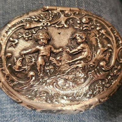 Sterling Silver Trinket Cherub box