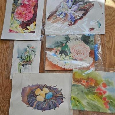 Jane Doak- Un-signed work. There is also Many Sketch books in basement with many of her drawings and idea concepts. Not signed