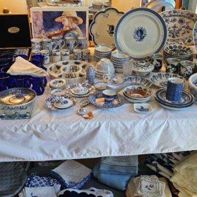 Beautiful Blue and White Table!