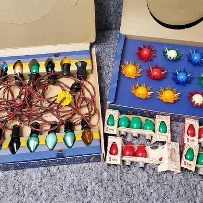 Vintage paramount christmas lights and star lites bulbs
