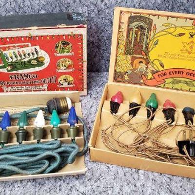 Antique christmas lights in original boxes