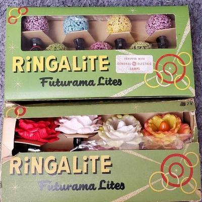 Vintage ringalite futurama rose and snow ice ball lights