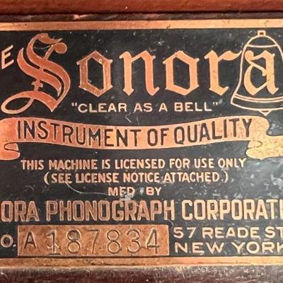 Sonora Phonograph Company was a large phonograph manufacturer based in NY.