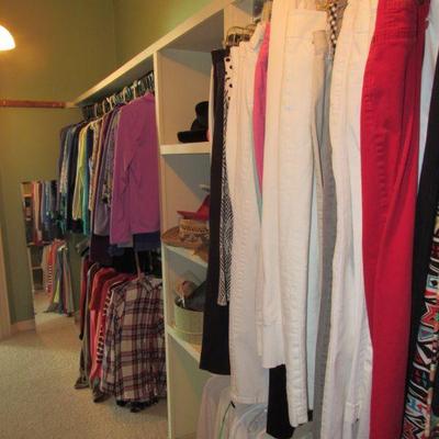 Clothes primarily small, medium, large sizes