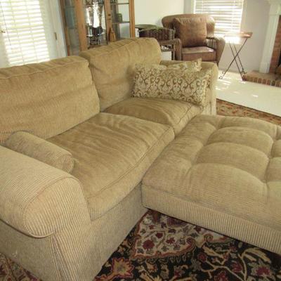Comfy couch with ottoman