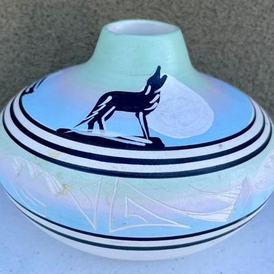 Tom Navajo Pot Hand Painted