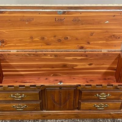Vintage Lane Cedar Lined Chest With Padded Upholstered Top